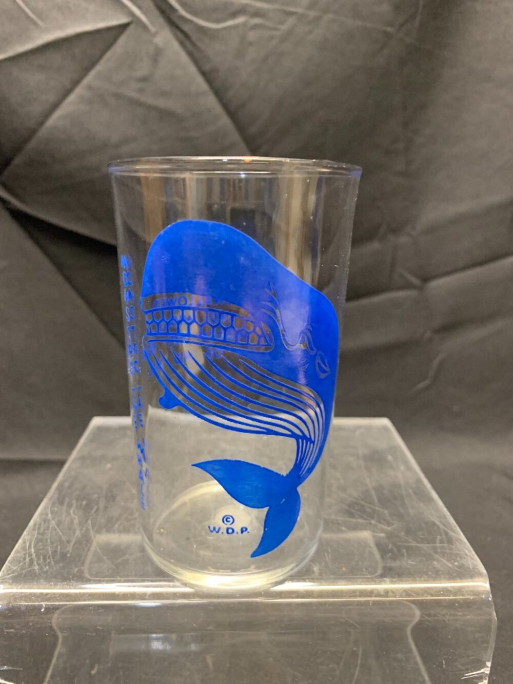 Vtg 1940's Walt Disney Productions "Monstro the Whale" Glass Tumbler Pinocchio